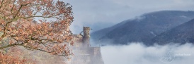 Burg Rheinstein: Nebel im Herbst